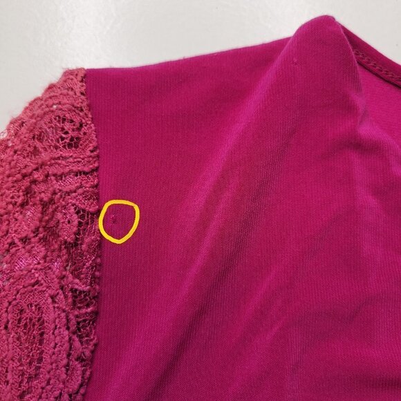 Magenta Three Quarter Lace Sleeve Dress  Various Sizes - Picture 9 of 9